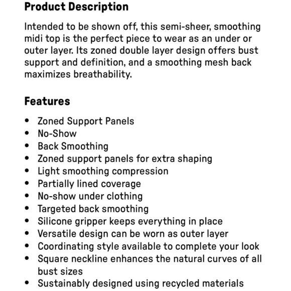 Yitty Shapewear Mesh Me Smoothing Midi Top Butterfly Print Size Large Cropped - Picture 5 of 13